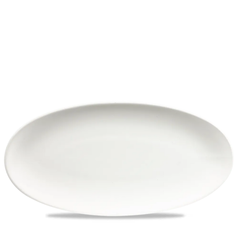 Churchill Oval chefsbord 34,7 x 17,3 cm – groot wit porseleinen bord voor fine dining