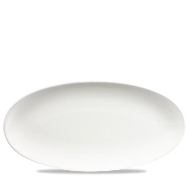 Churchill Oval chefsbord 34,7 x 17,3 cm – groot wit porseleinen bord voor fine dining