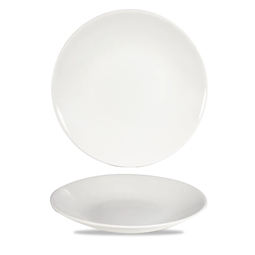 Churchill Profile diep coupebord Ø 28 cm – groot randloos wit porseleinen bord voor fine dining