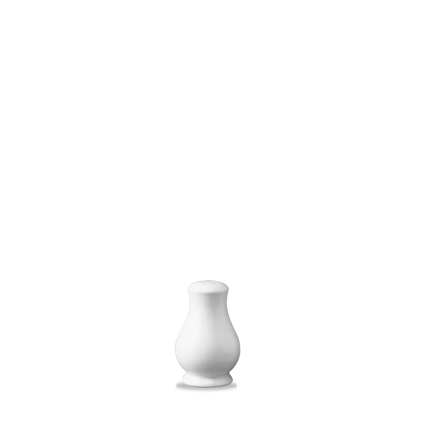 Churchill Sandringham pepervaatje 8 cm – wit porseleinen peperstrooier voor restaurants en hotels