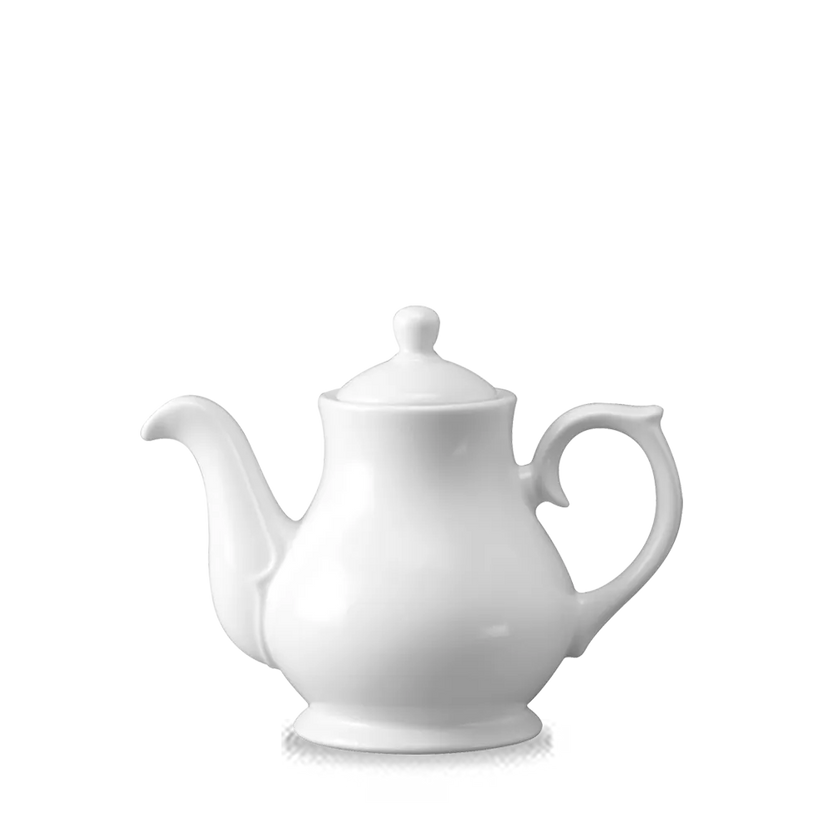 Churchill Sandringham theepot 2 kops 444 ml – wit porseleinen kannetje voor thee in hotels