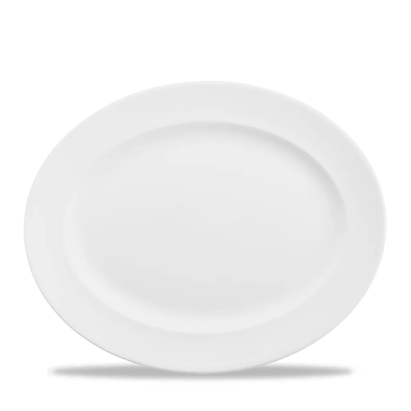 Churchill Classic ovaal bord 37 cm – groot wit porseleinen serveerbord voor buffet en fine dining