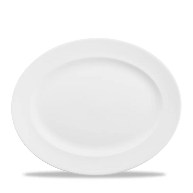 Churchill Classic ovaal bord 37 cm – groot wit porseleinen serveerbord voor buffet en fine dining