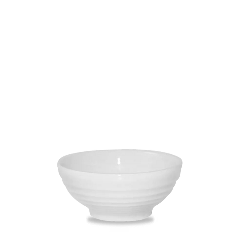 Churchill Ripple snackkom 296 ml – wit porseleinen kommetje met structuur voor snacks in de horeca