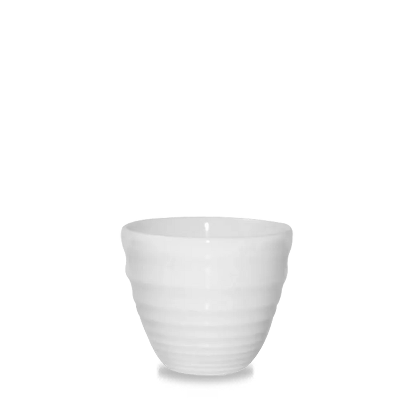 Churchill Ripple chipmok 296 ml – wit porseleinen mok met structuur voor koffie in cafés