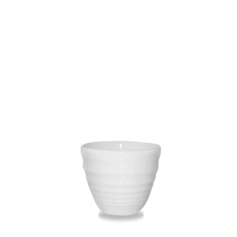 Churchill Ripple dipperpotje 118 ml – wit porseleinen sauspotje voor dips en sausjes in restaurants