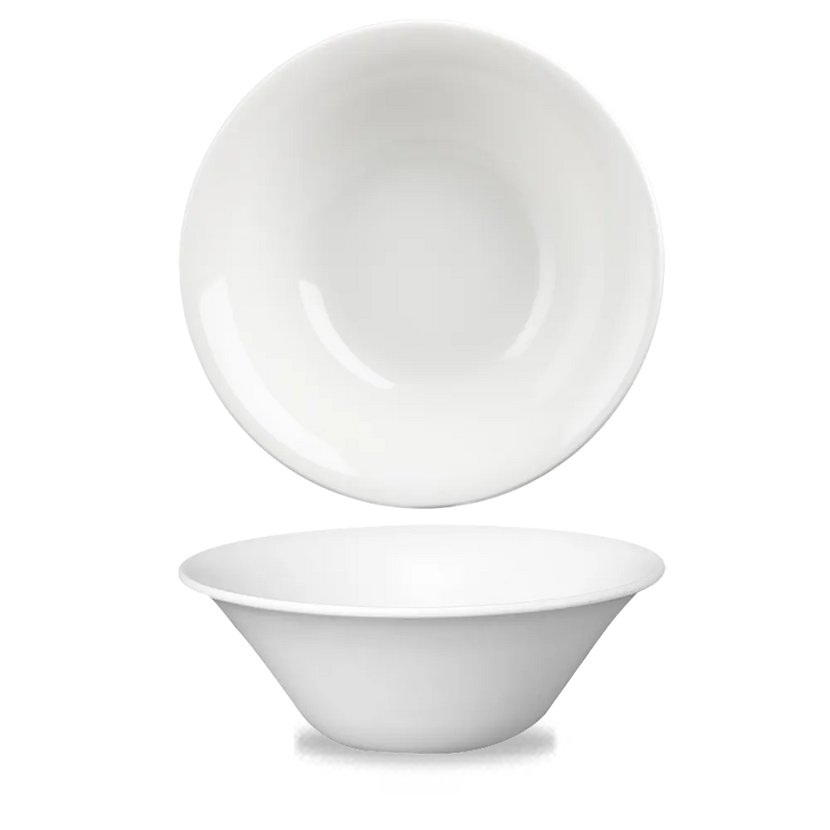 Churchill White grote saladekom Ø 25 cm – wit porseleinen kom voor salade in de horeca