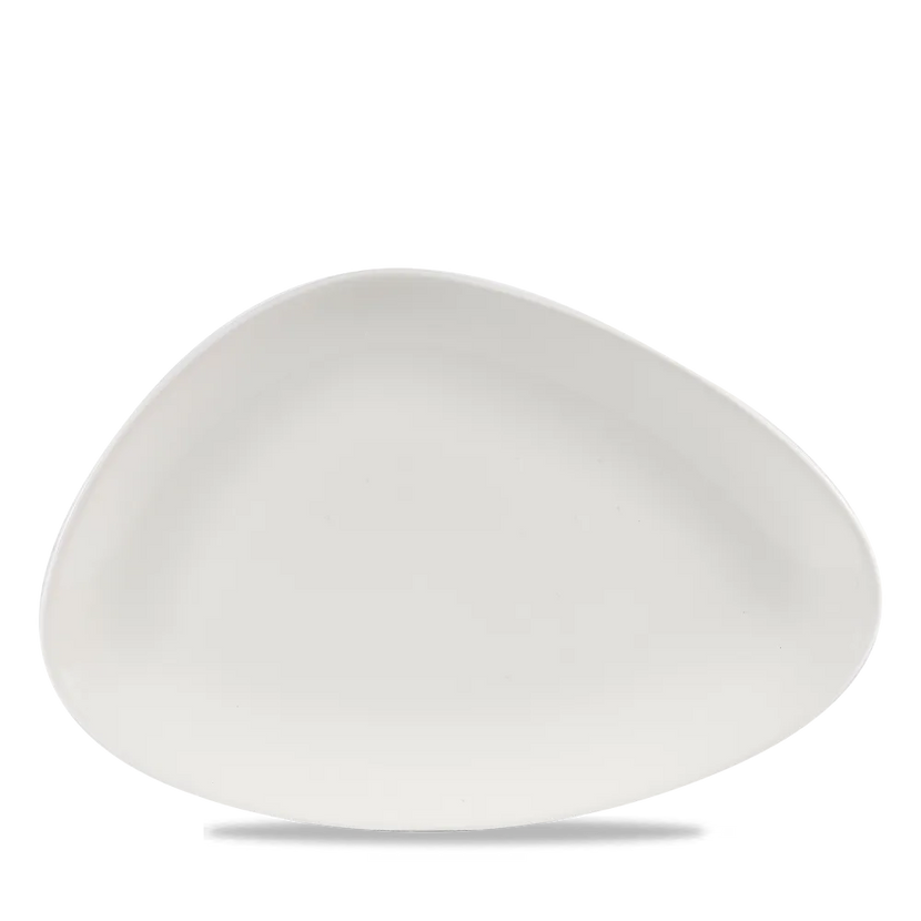 Churchill Triangle chefsbord 30,4 x 20,5 cm – wit porseleinen presentatiebord voor restaurants