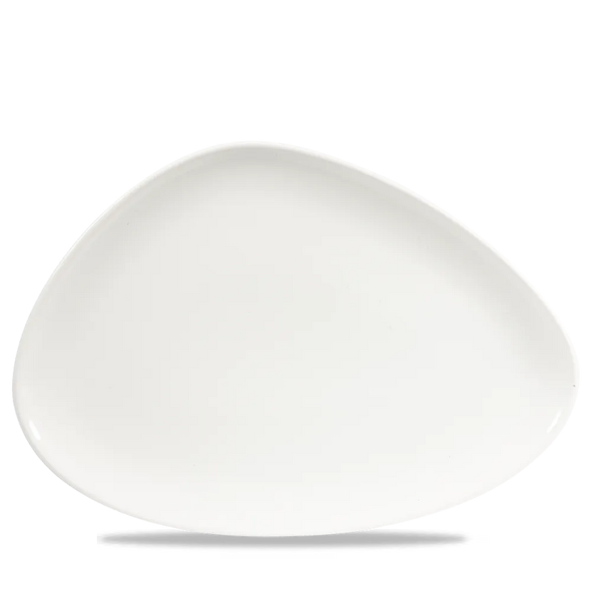 Churchill Triangle chefsbord 14 x 24,8 cm – wit porseleinen presentatiebord voor de horeca