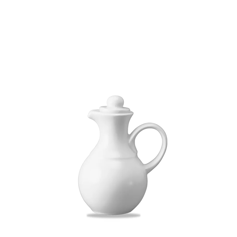 Churchill White olie- en azijnfles 177 ml – wit porseleinen tafelflesje voor restaurants en hotels