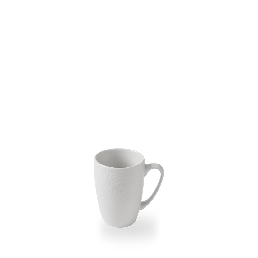 Churchill Viana Profile mok 340 ml – wit porseleinen koffiemok met reliëf voor de horeca