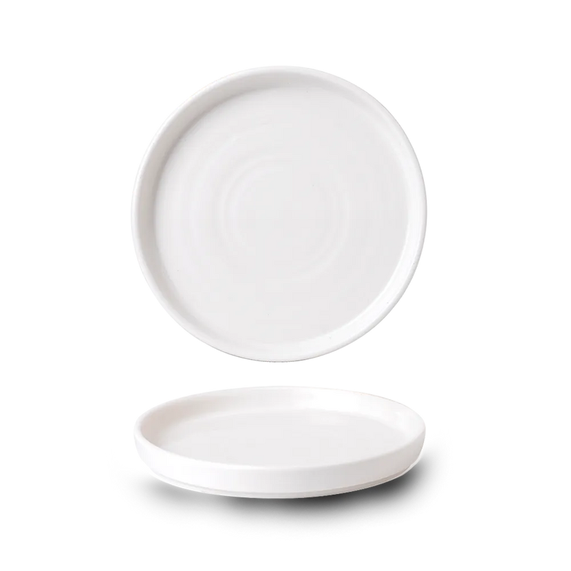 Churchill Vellum ommuurd bord Ø 21 cm – porseleinen bord met opstaande rand voor restaurants