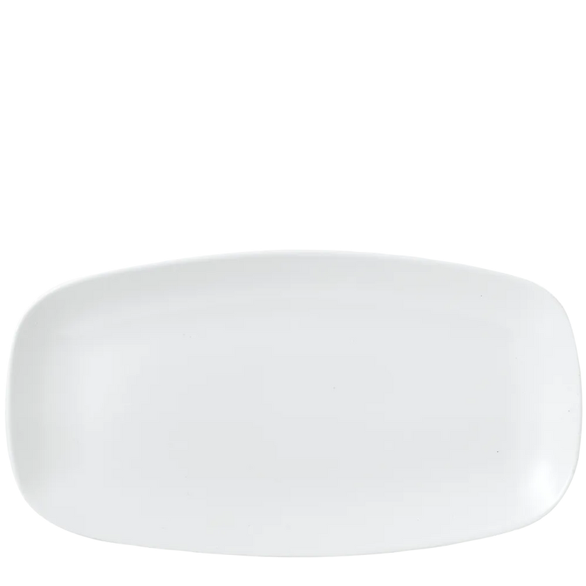 Churchill Vellum Chefs langwerpig bord 35,5 x 18,9 cm – groot porseleinen presentatiebord voor restaurants