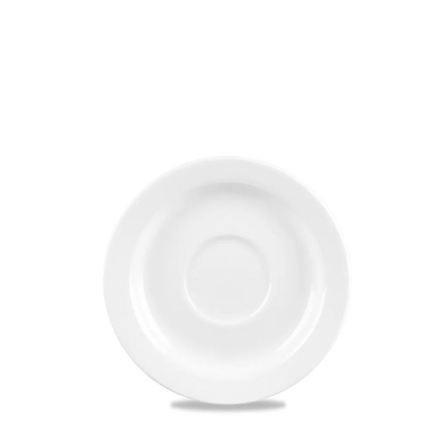 Churchill Profile schotel Ø 15 cm – wit porseleinen schotel voor koffiekopjes in cafés