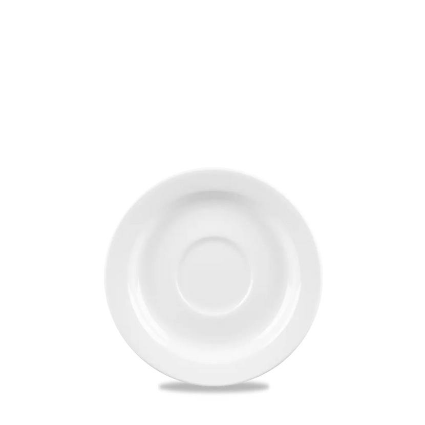 Churchill Profile schotel Ø 13 cm – wit porseleinen schotel voor espressokopjes in de horeca