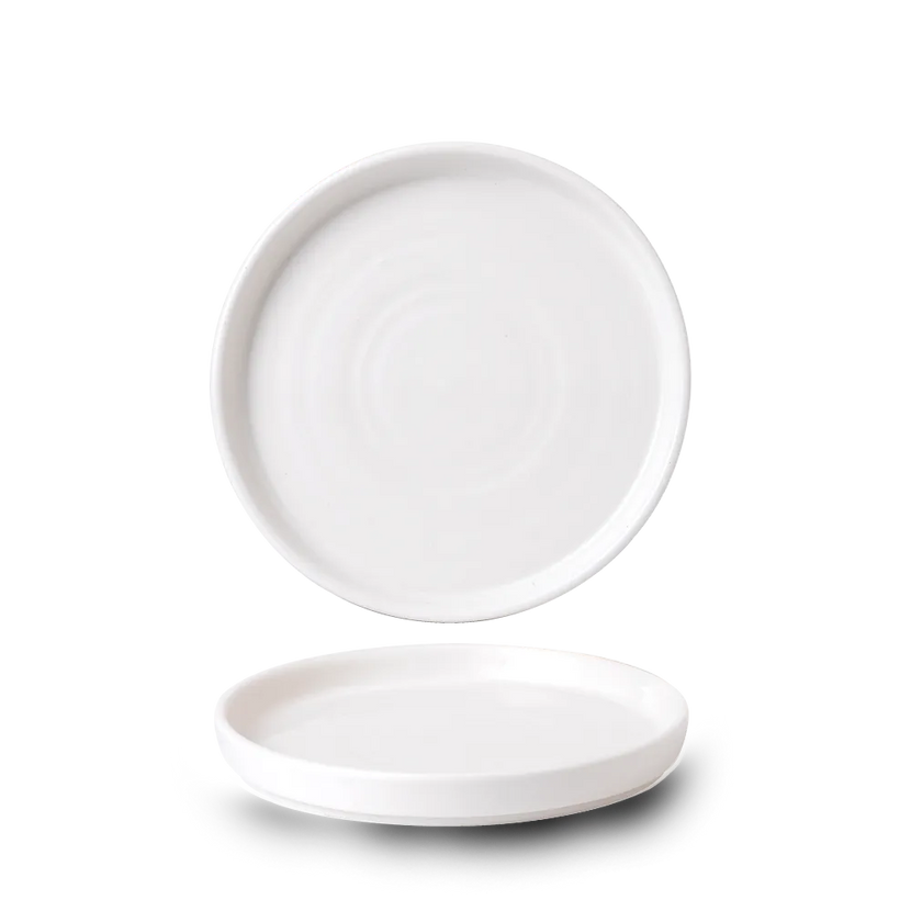 Churchill White ommuurd bord Ø 16 cm – wit porseleinen bord met opstaande rand voor dessert