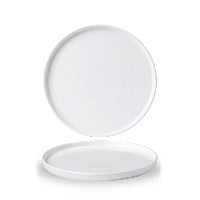 Churchill White ommuurd bord Ø 22 cm – wit porseleinen bord met opstaande rand voor restaurants