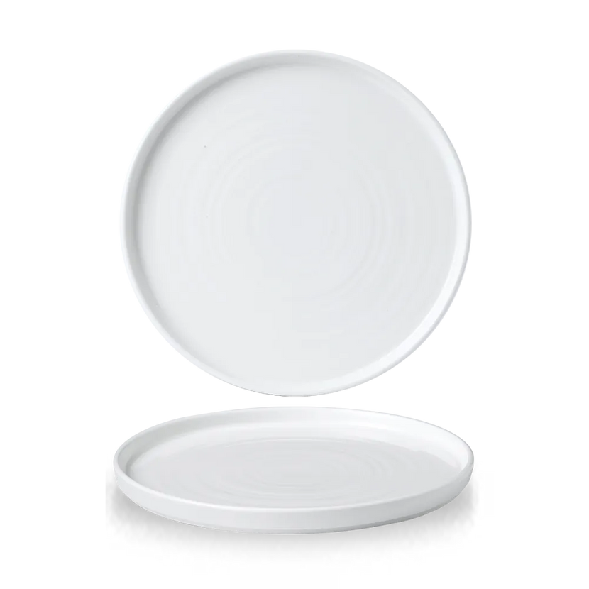 Churchill White ommuurd bord Ø 26 cm – wit porseleinen bord met opstaande rand voor de horeca