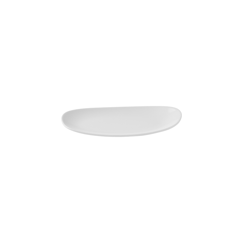 Churchill White Opal Organic ovaal bord 22 x 13 cm – wit porseleinen bord voor salade en soep