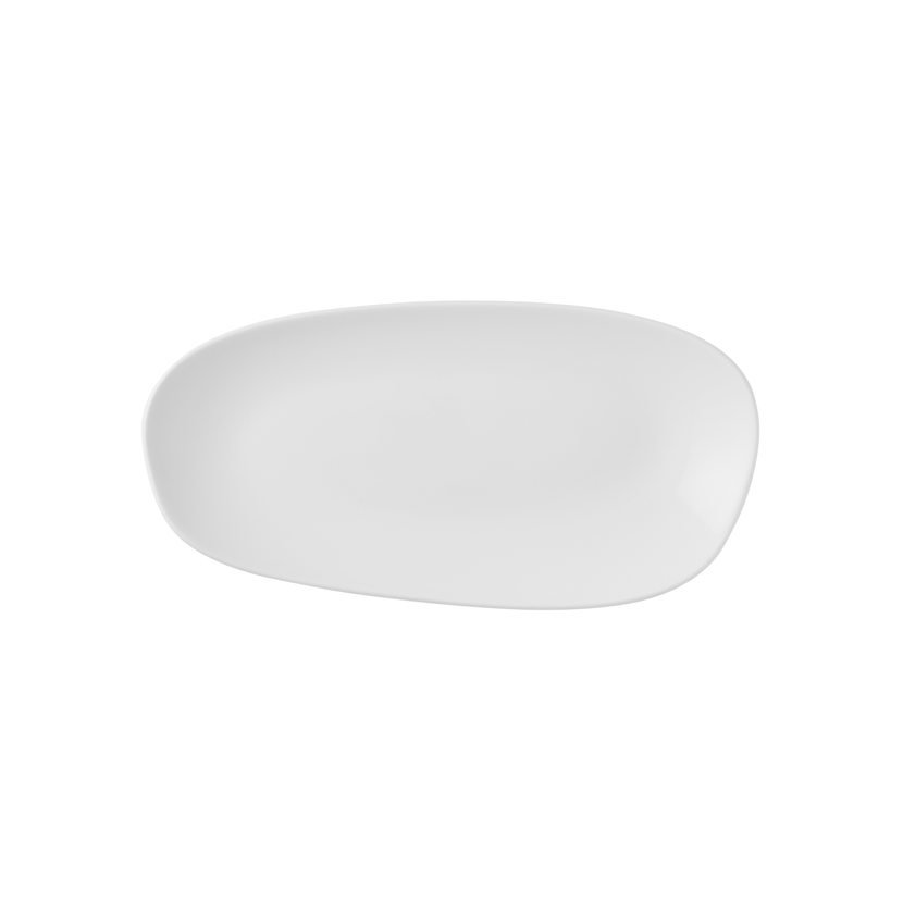 Churchill White Opal Organic ovaal bord 35 x 15 cm – wit porseleinen bord voor voorgerechten en tapas