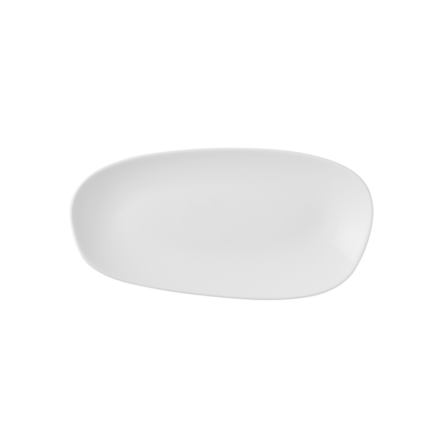 Churchill White Opal Organic ovaal bord 35 x 15 cm – wit porseleinen bord voor voorgerechten en tapas