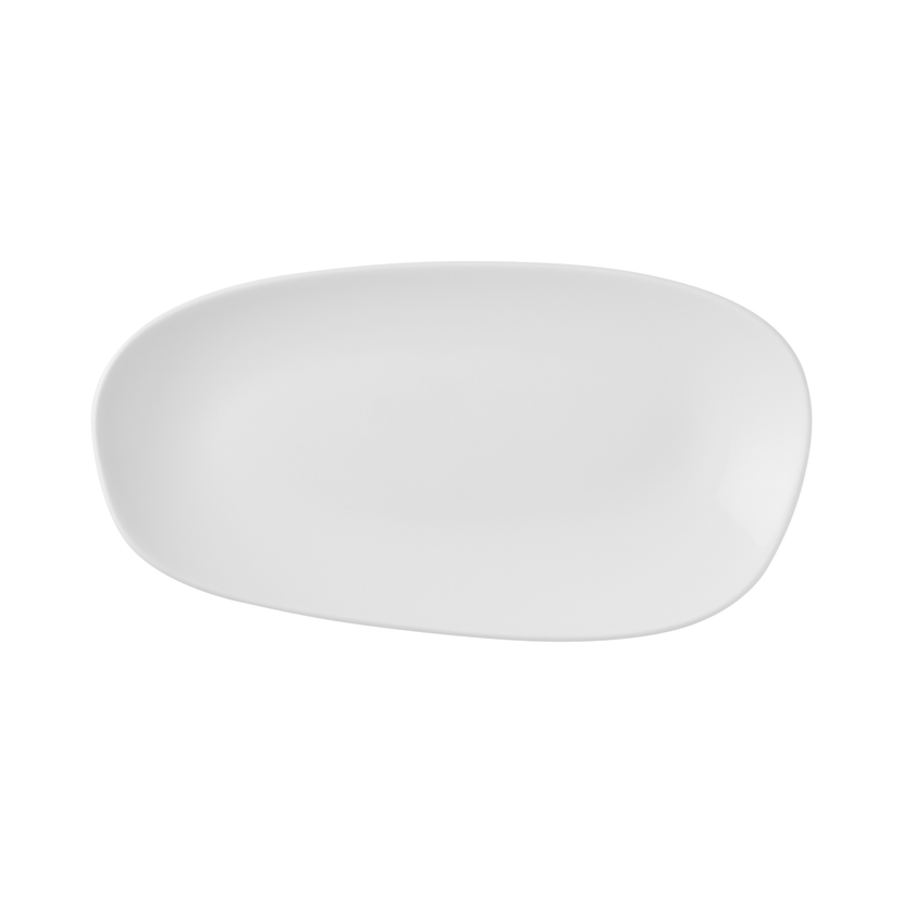 Churchill White Opal Organic ovaal bord 35 x 18,5 cm – wit porseleinen bord voor cafes en bars