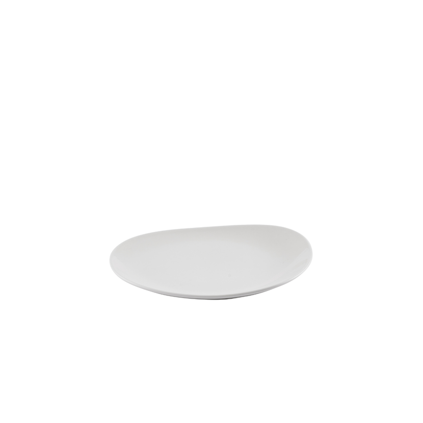 Churchill White Opal Organic bord 18,5 x 15,5 cm – wit porseleinen organisch bordje voor hotels en brasseries