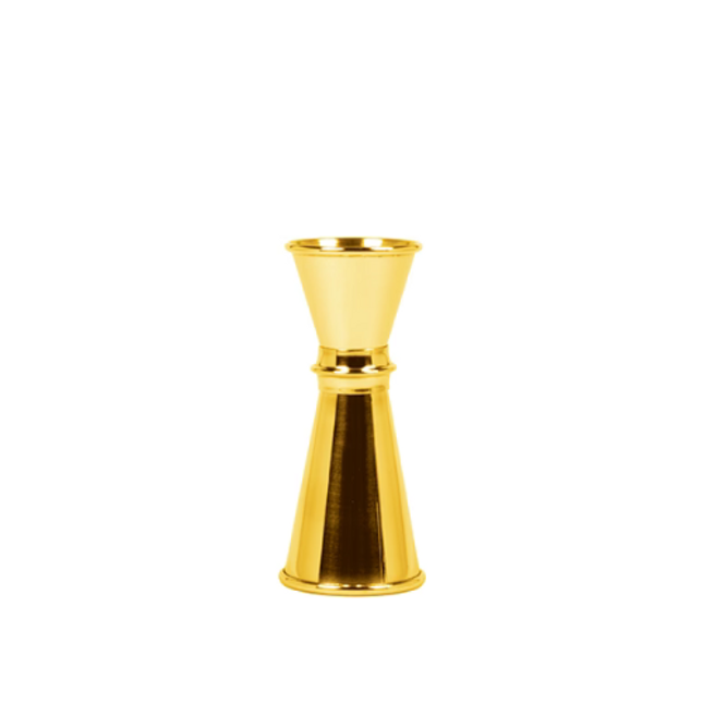 APS Yukiwa jigger 15/30 ml goudkleurig - maatbeker voor exacte cocktaildosering