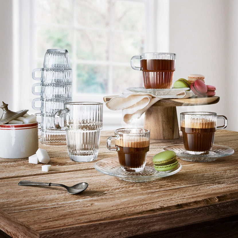 Rocco Bormioli Barshine dubbele espressokop 185 ml – glazen kopje voor cappuccino
