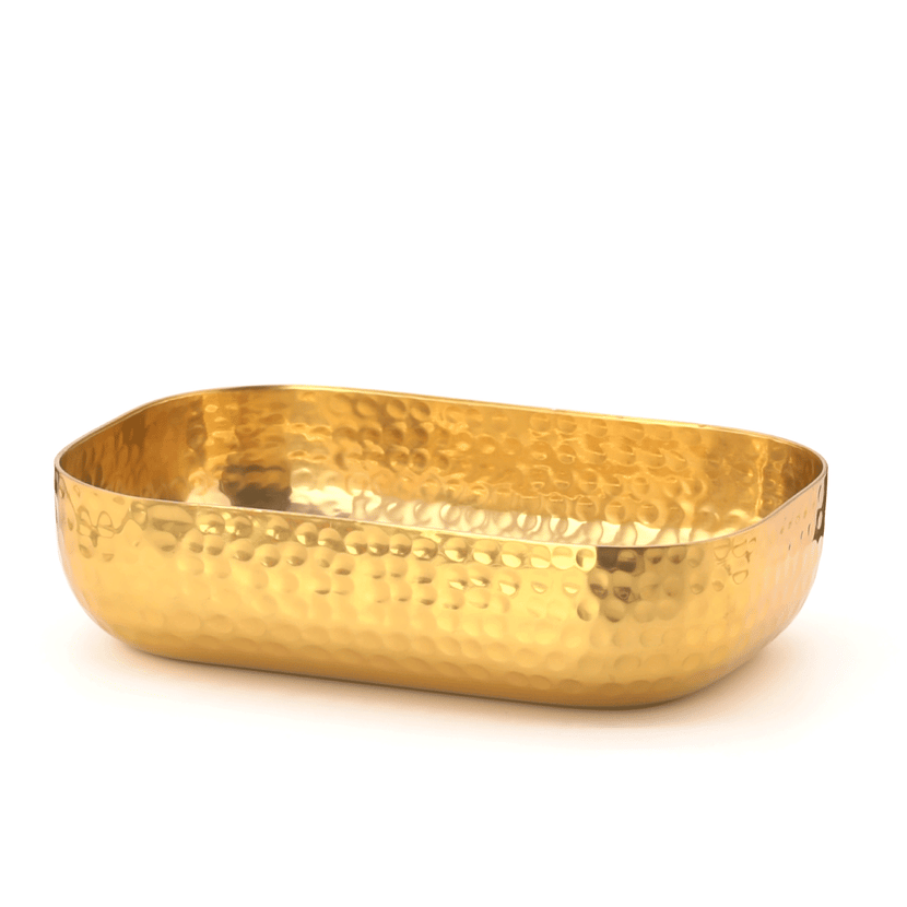 APS Luminium bowl goud 1,4 l detail – ruime serveerschaal voor salade en fruit op buffet