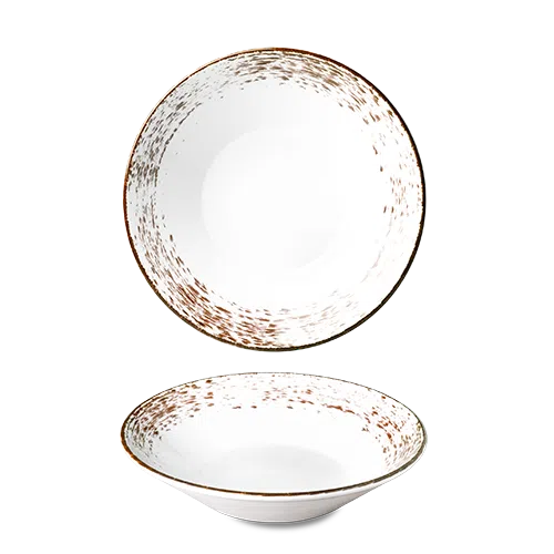 Benedikt Optimo pastabord diep bruin Ø 27 cm – gekleurd porseleinen pastabord voor restaurants