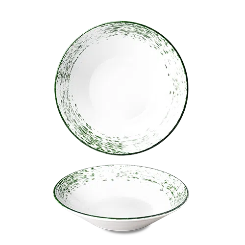 Benedikt Optimo pastabord diep groen Ø 27 cm – groen porseleinen pastabord voor restaurants