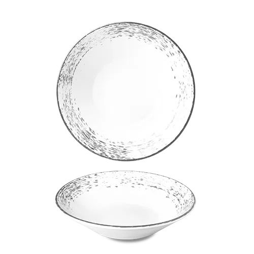 Benedikt Optimo pastabord diep grijs Ø 27 cm – grijs porseleinen pastabord voor de horeca