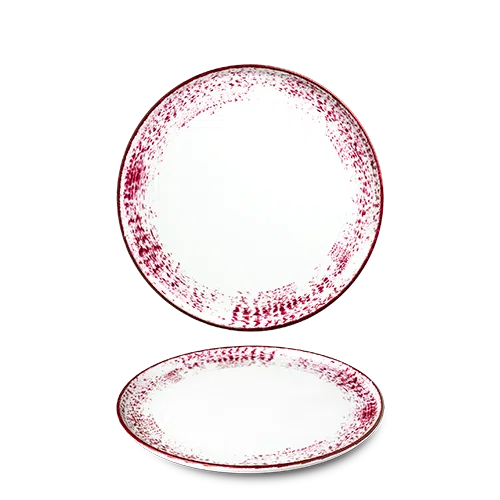 Benedikt Optimo plat bord rood Ø 26 cm – rood porseleinen dinerbord voor restaurants