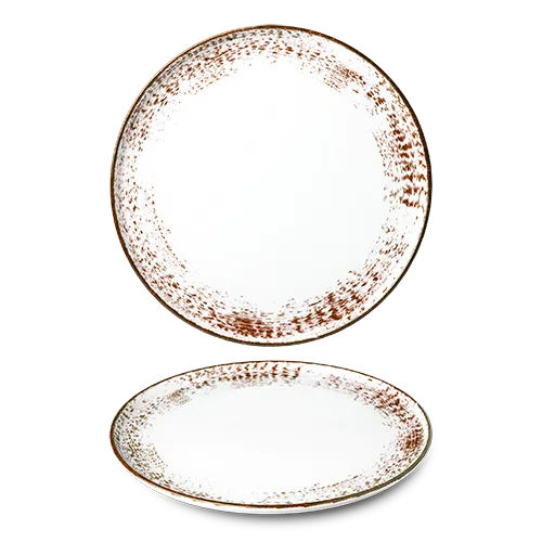 Benedikt Optimo plat bord bruin Ø 29 cm – bruin porseleinen serveerbord voor de horeca
