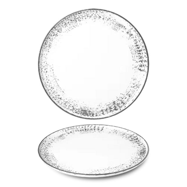 Benedikt Optimo plat bord grijs Ø 29 cm – grijs porseleinen serveerbord voor restaurants