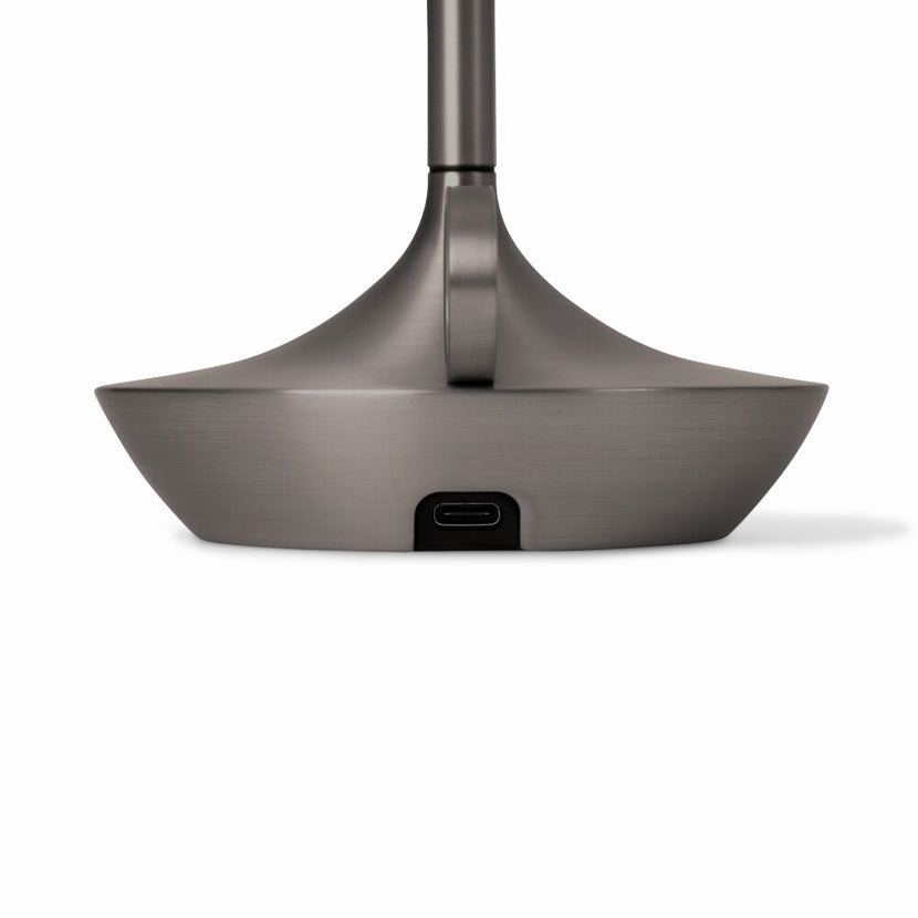 Wick PRO Graphite – dimbare accu-tafellamp voor bar, hotel en events