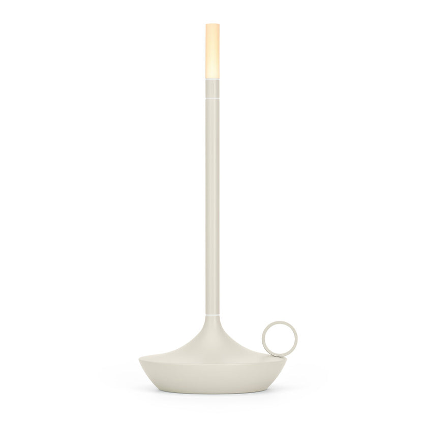 Wick PRO Mist Gray – oplaadbare draadloze tafellamp in mistgrijs voor de horeca