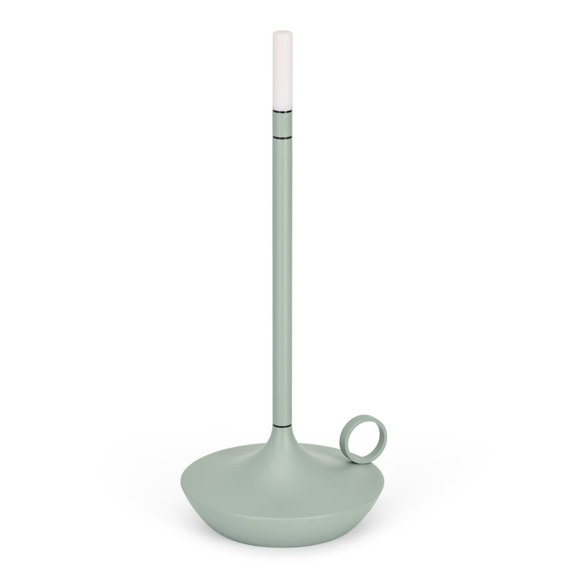Wick PRO Sage Green tafellamp – saliegroene sfeerlamp op accu voor restaurant