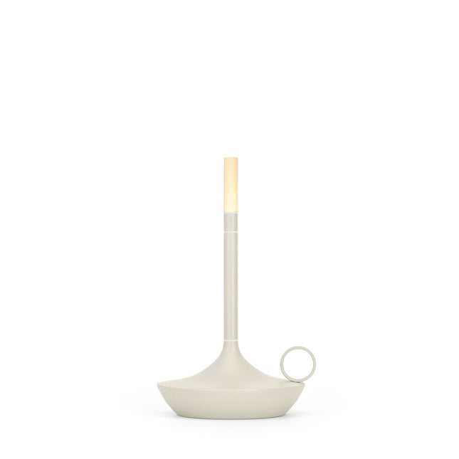 Wick S PRO Mist Gray – compacte oplaadbare tafellamp in mistgrijs voor de horeca