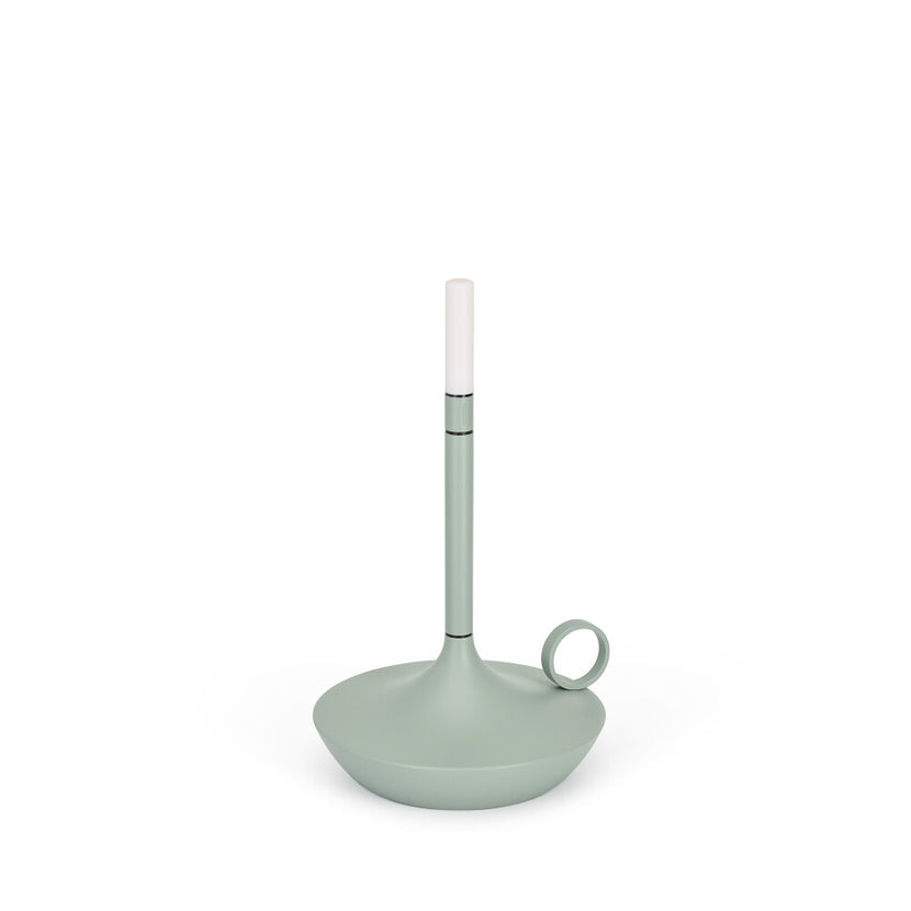 Wick S PRO Sage Green – compacte oplaadbare tafellamp in saliegroen voor de horeca