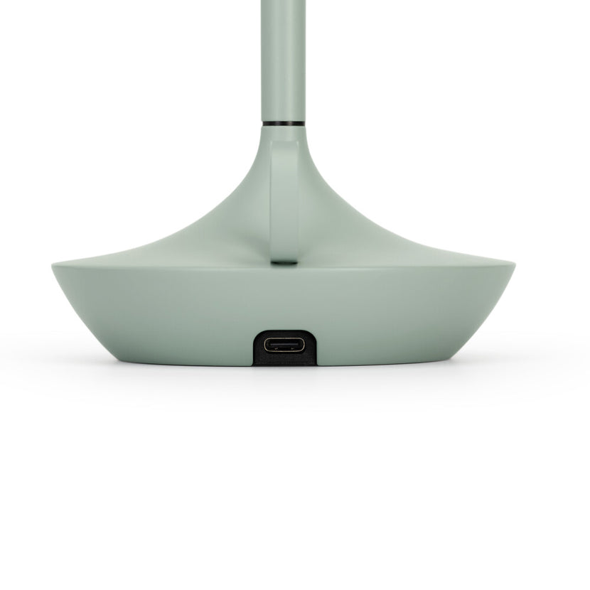 Wick S PRO Sage Green – detail van de saliegroene behuizing van de compacte lamp