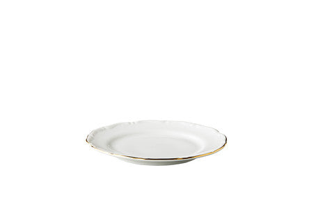 Q Basic Maria Theresa bord goud 17 cm – porseleinen broodbordje met gouden rand voor restaurants