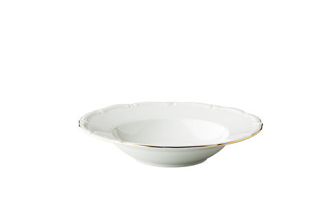 Q Basic Maria Theresa diep bord goud 23 cm – porseleinen soepbord met gouden rand voor de horeca