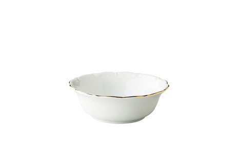 Q Basic Maria Theresa kom goud 17 cm 700 ml – porseleinen serveerkom met gouden rand voor de horeca