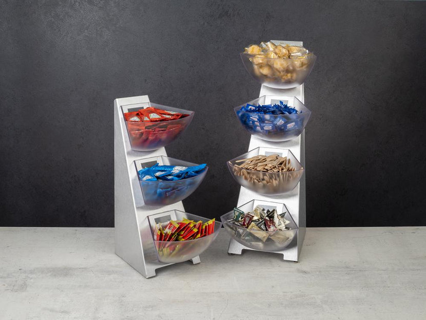 APS Multi Rack 4-laags detail – etagere voor buffetpresentatie in catering en zorg