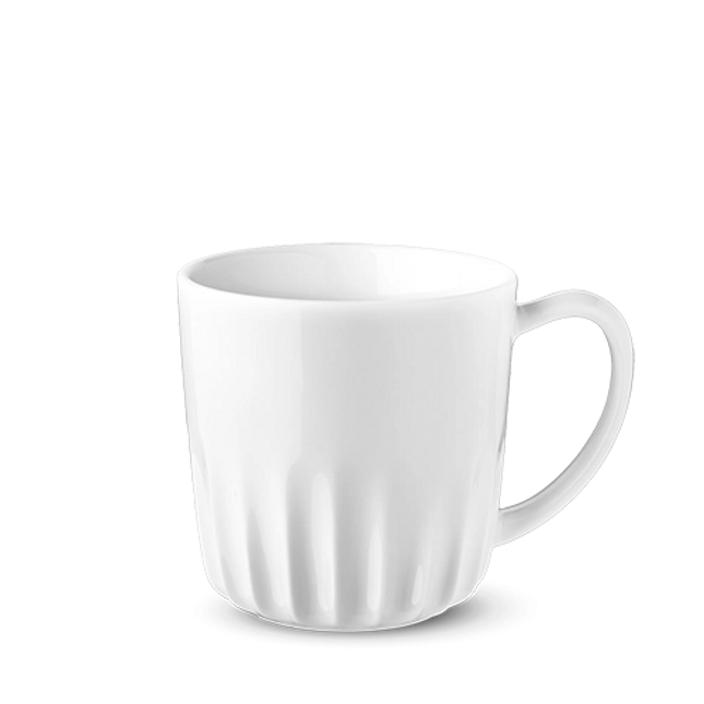 Benedikt Ribby beker 500 ml – grote geribbelde porseleinen mok voor koffie en thee