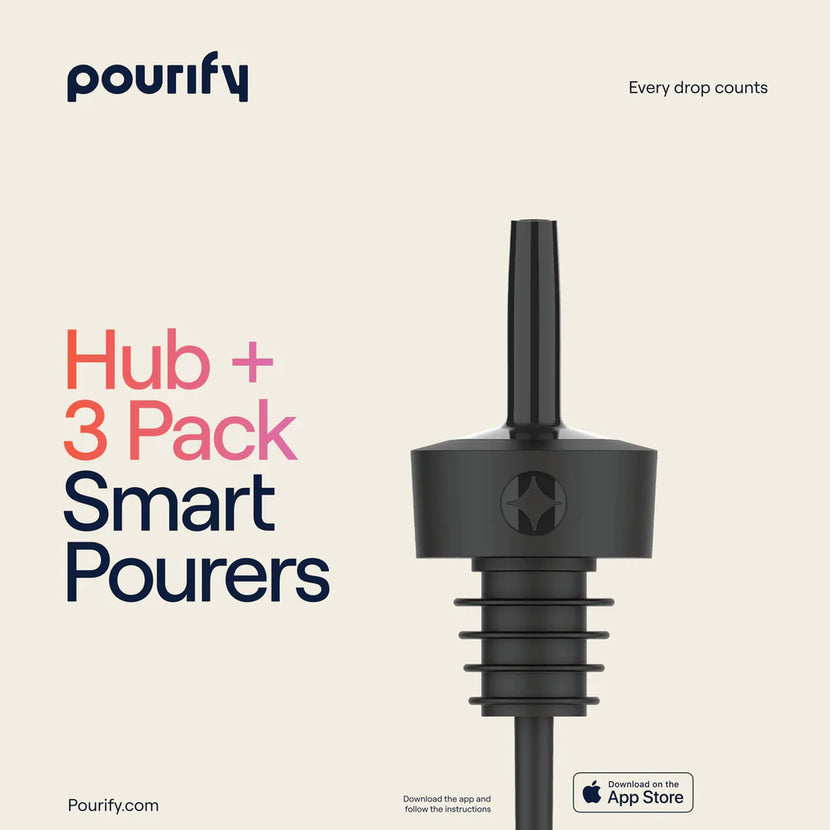 Pourify Smart 3+1 set inhoud – slimme schenkoplossing voor de bar