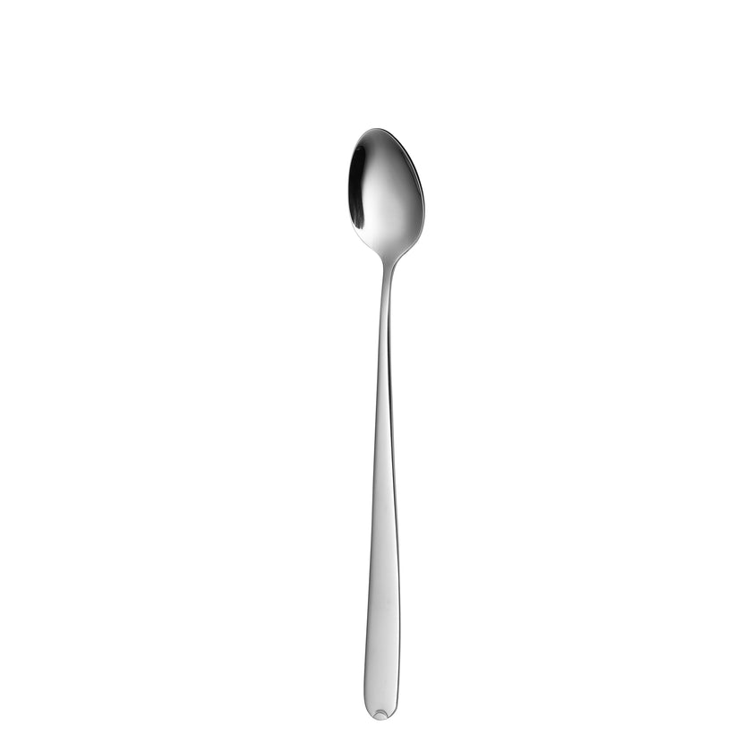Sola Fleurie longdrinklepel van 20 cm, gemaakt van hoogwaardig roestvrij staal, ideaal voor cocktails, milkshakes en desserts in de horeca.