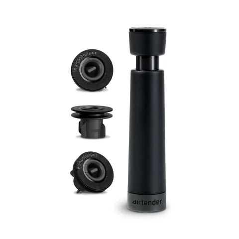 Wine Vacuum Pack Pomp Airtender met 3 stoppers – vacuümoplossing voor wijnflessen.